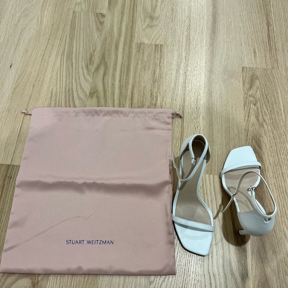 Stuart Weitzman Amelina heeled sandal- size 38, 7.5, white - Picture 5 of 6